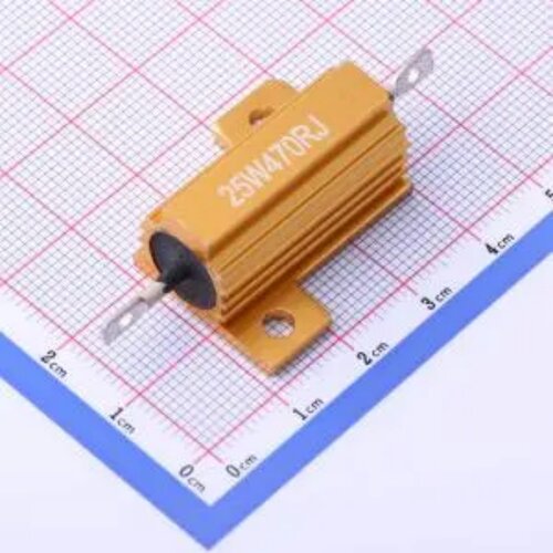 HoRX-25W-470R-5% 铝壳/瓷管电阻 470Ω ±5% 25W 封装 螺栓安装