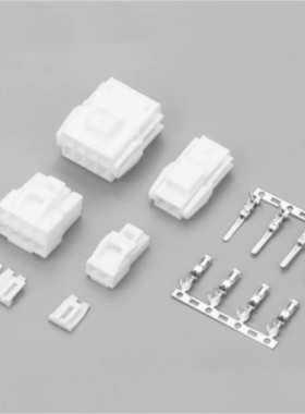 HX45004-P带钩插头红星胶壳连接器尼龙电工电气接插件插簧塑料件