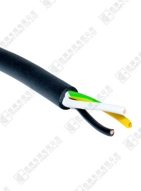 1500万次PUR长行程电源拖链电缆 20234-10G0.5MM黑色编码线高强度