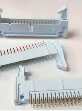 大牛角 DC2-50PS 间距2.54MM 牛角座 2*25 白灰色 直角180度 镀金