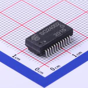 SG24002G网口变压器SG24002G 封装SMD-24P,15.1x7.1mm 800个/圆盘
