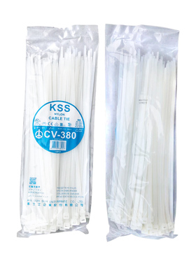 尼龙扎带自锁式扎带CV-380 7.6*380mm白色捆线带束线带100/包