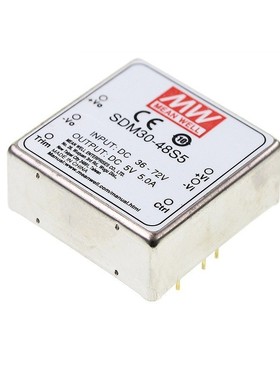SDM30-48S5 30W 36~72V 输入 5V稳压单出明纬DC-DC电源