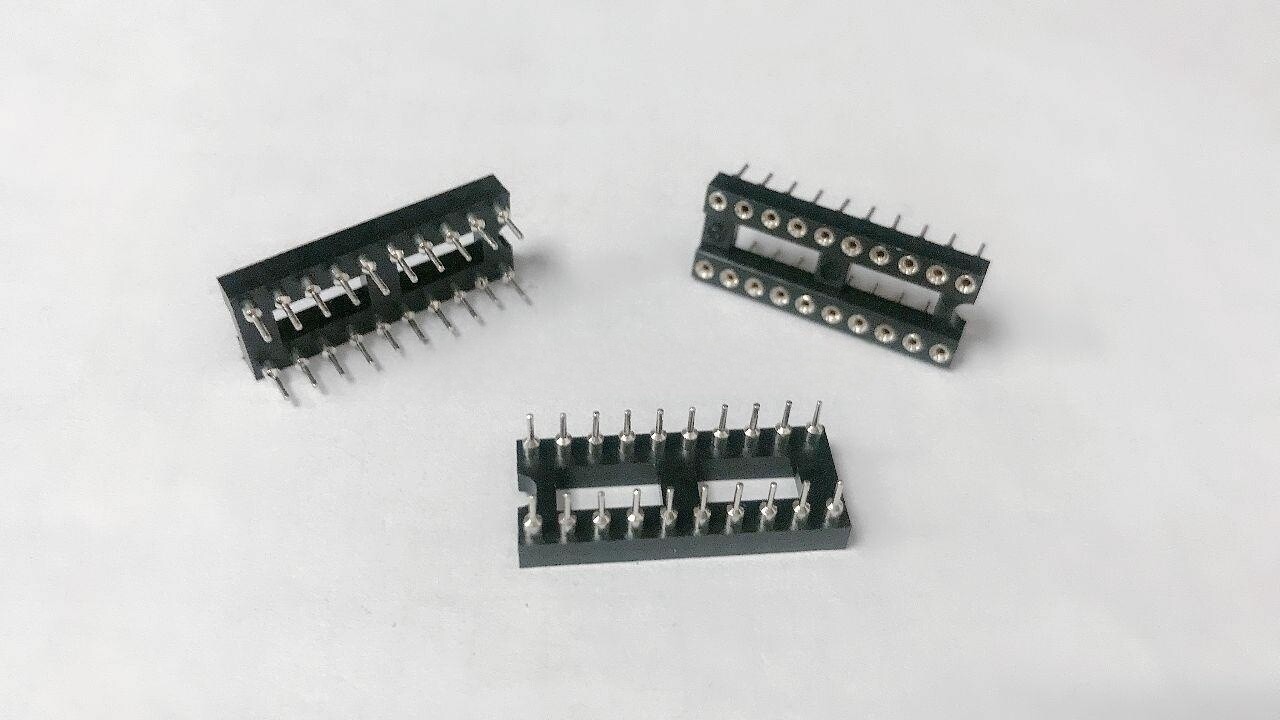圆孔 IC 插座 20P 2*10 24个/条 接插件
