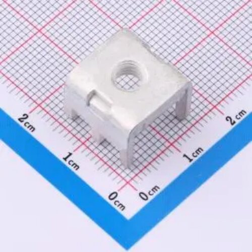 PCB焊接端子插板铆垫片M5螺孔焊脚6电流100A  14.5x14.5x12mm