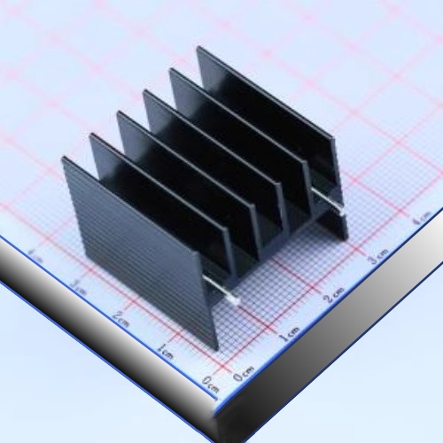 30*30*25 2P散热板散热片30*30*25黑色散热片2个钉 P=23mm 长30mm