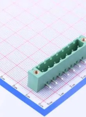 WJ2EDGRM-5.08-7P 插拔式 5.08mm接线端子 1x7P 弯插螺丝固定绿色