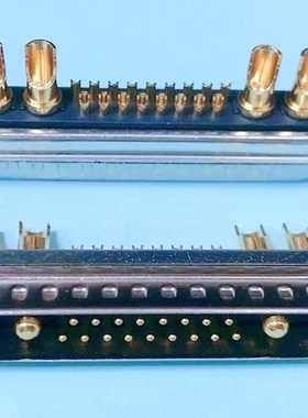 现货供应混装D型大电流DB7W2公头电连接口车针D-SUB焊线式镀金30A