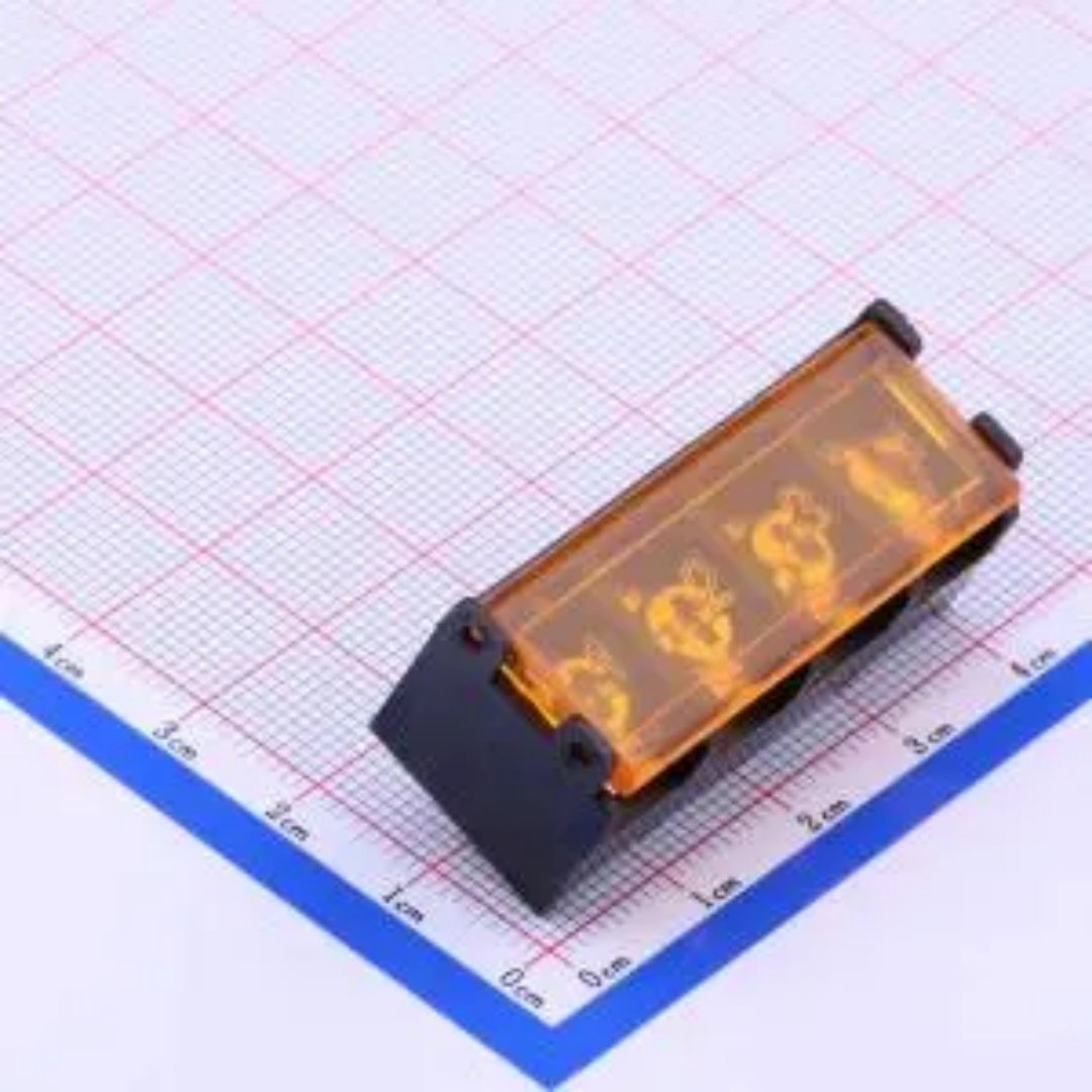 HB9500M-9.5-4P 栅栏式端子间距9.5mm接线端子1x4P直针边脚带盖板