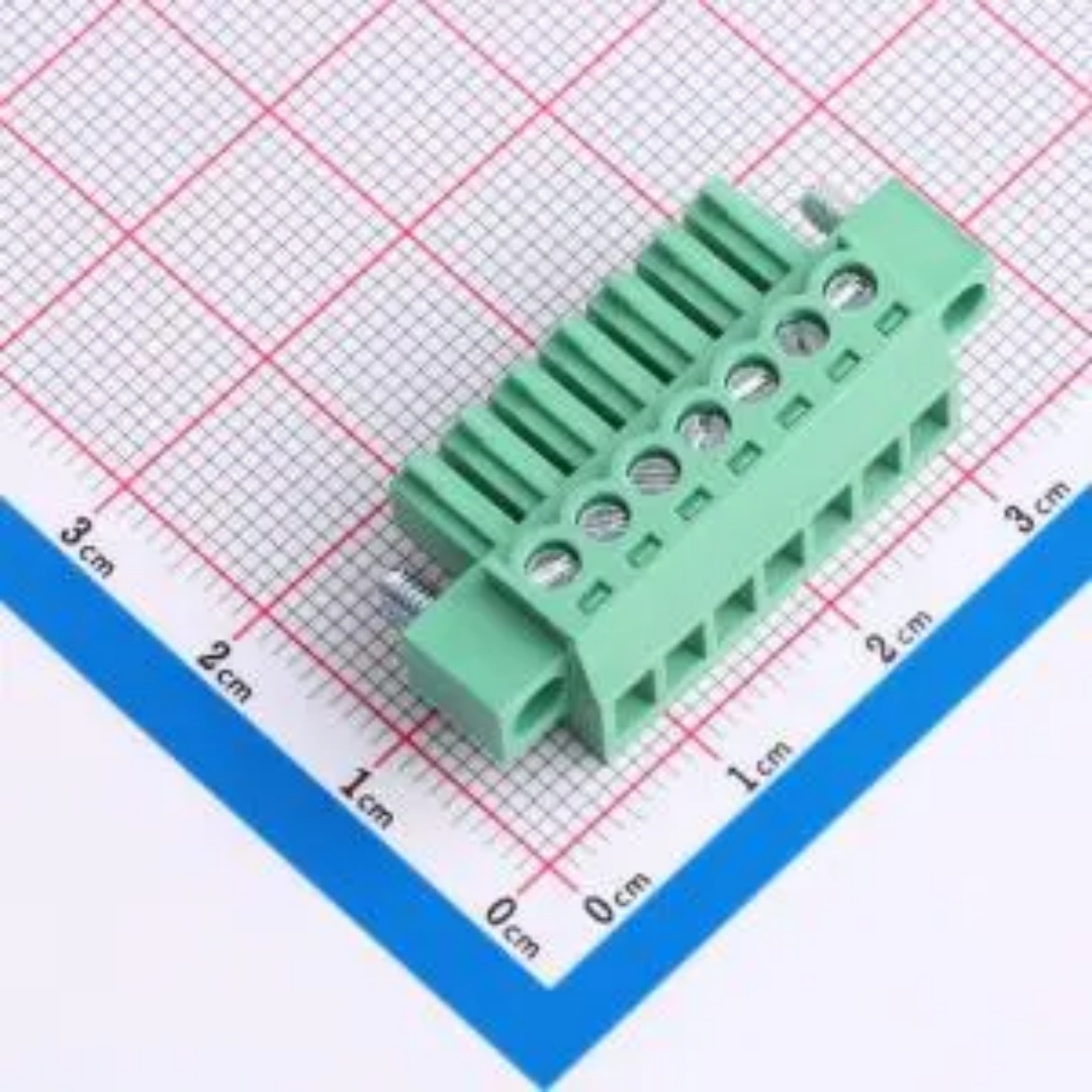 WJ15EDGKM-3.5-7P 插拔接线端子3.5mm 带耳朵1X7P 螺丝法兰固定