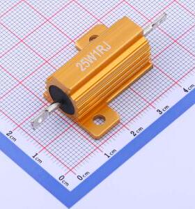 HoRX-25W-1R-5%  铝壳/瓷管电阻  1Ω ±5% 25W  封装：螺栓安装