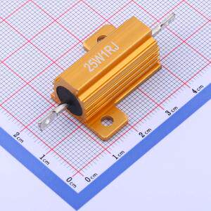 HoRX-25W-1R-5%  铝壳/瓷管电阻  1Ω ±5% 25W  封装：螺栓安装