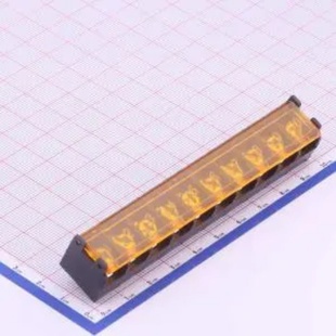 间距9.5mm接线端子1x10P HB9500M 栅栏式 10P 直针边脚带盖板 9.5