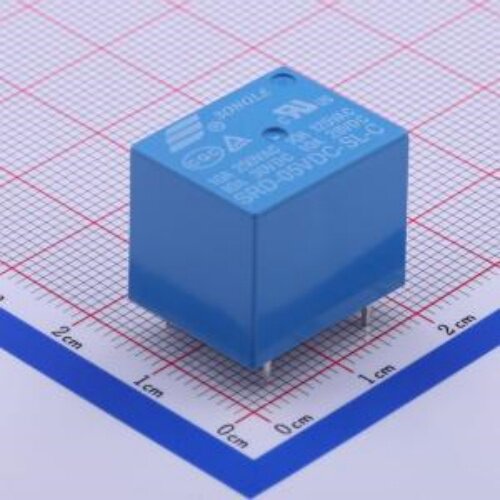 SRD-05VDC-SL-C 功率继电器 蓝色 封装 插件15.6x19.2mm 包装托盘图片