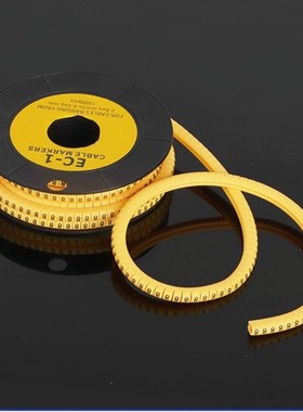 号码管EC-1 黄色线号管记号管异型管2.5平方0-9 A-Z 1000只