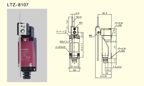 LTZ-8107限位开关ONPOW欧宝龙红波行程开关AZ TZ MZ-8107钢丝开关