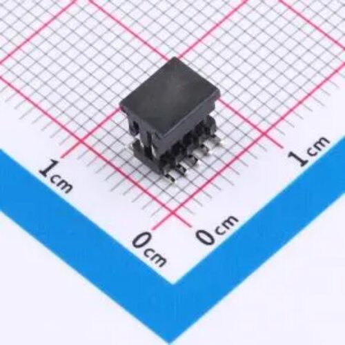 2x5P 间距:1.27mm 方针 立贴 双排排针 PZ127VS-12-10-H10-A38