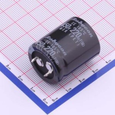 牛角型电解电容   220uF  ±20%  450V   封装： 插件,D25xL30mm