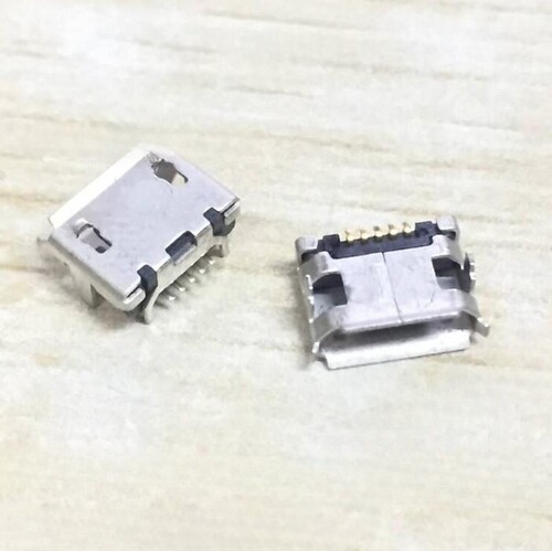 牛角 USB母座直插式 麦克MK5P MicroUSB插座 5P 四脚插板母座接口