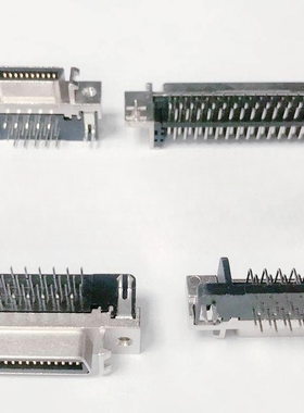 接插件 连接器 SCSI 100P DB型 弯 90度 高密插座 焊板母座 SCSI