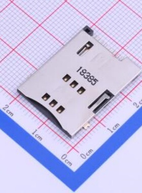 SIM卡连接器自弹式 MiniSIM直角卡座475530001封装 SMD 高度1.8mm