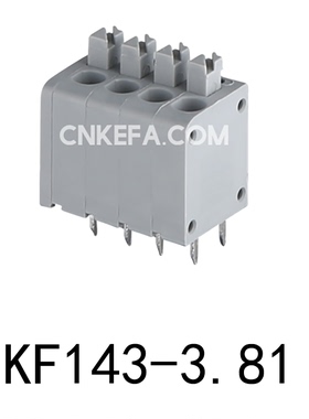 科发电子工厂直销 弹簧式PCB接线端子 KF143-3.81灰色