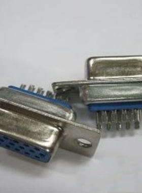 接插件 DB头 VGA插头 DB-315P孔 母头 焊线式 蓝胶 全铜半金