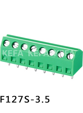 螺钉式PCB接线端子 KF127S-3.5/3.81 间距3.81/3.5mm 铜环保绿色