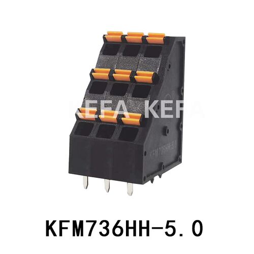 科发M736HH-5.0MM 按压弹簧式双排免螺丝PCB接线端子