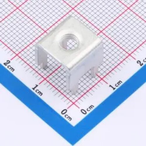 PCB焊接端子插板铆垫片 M5螺孔 焊脚4 电流70A  12x12x13.4mm