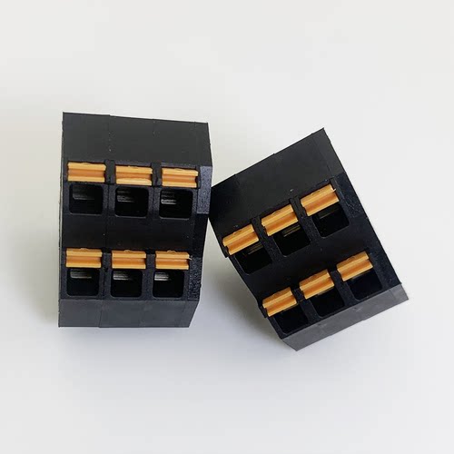科发M736H-5.0MM 按压弹簧式双排免螺丝PCB接线端子