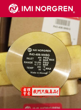 R43-406-NNFG Norgren R43 调压阀 英国诺冠R43减压阀 NNFA NNLG