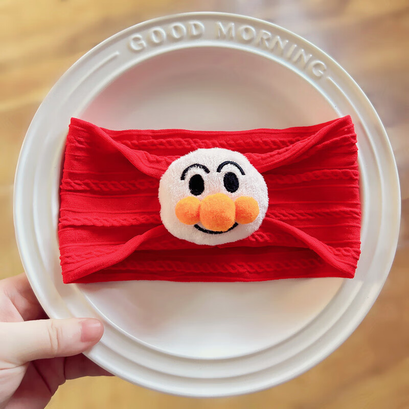 大红色婴儿囟门帽夏季婴儿宝宝护卤门宽发带发饰喜庆中国风虎头帽