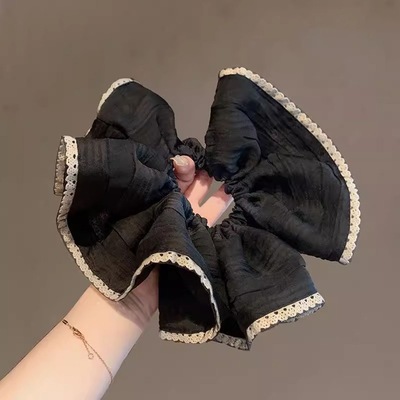 气质高感款大肠发圈网纱蕾丝边半扎发绳弹力皮筋头绳发饰头