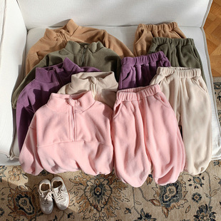 男童套装 加厚宝宝套头衫 2025新款 初冬帅气宽松小童 加绒儿童秋冬装