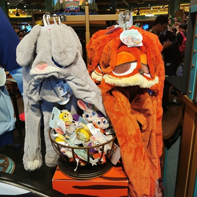 迪士尼正品疯狂动物城尼克朱迪帽子耳朵可动气囊帽卡通帽子