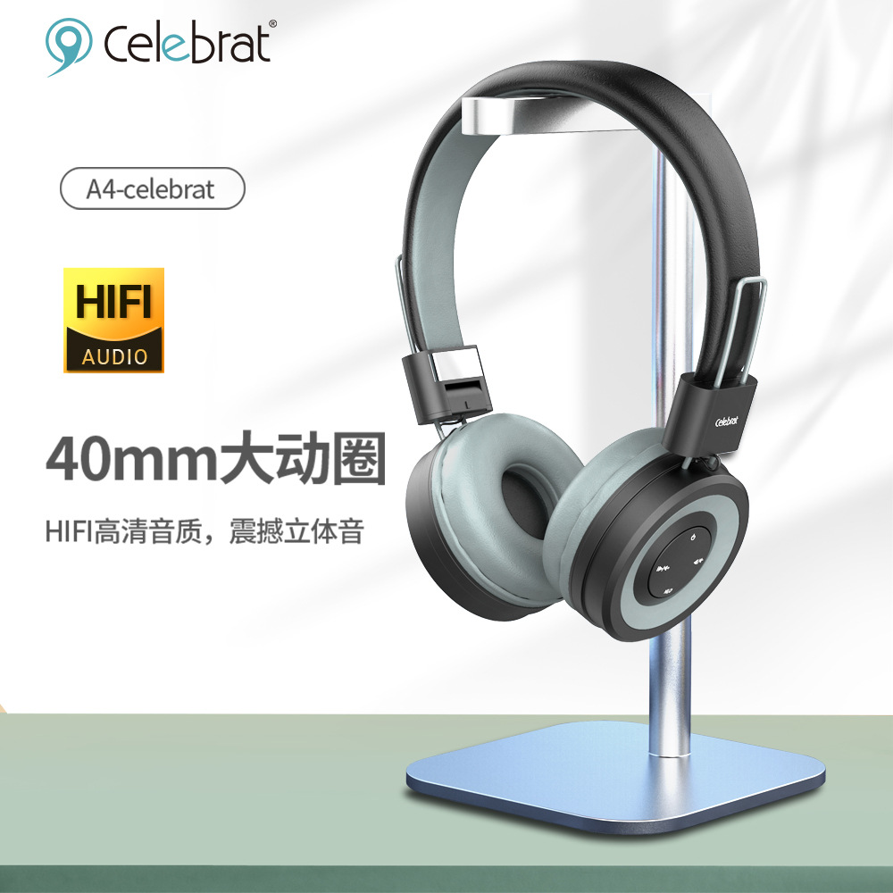celebrat跨境折叠重低音无线耳麦 头戴式手机音乐通话蓝牙耳机A4