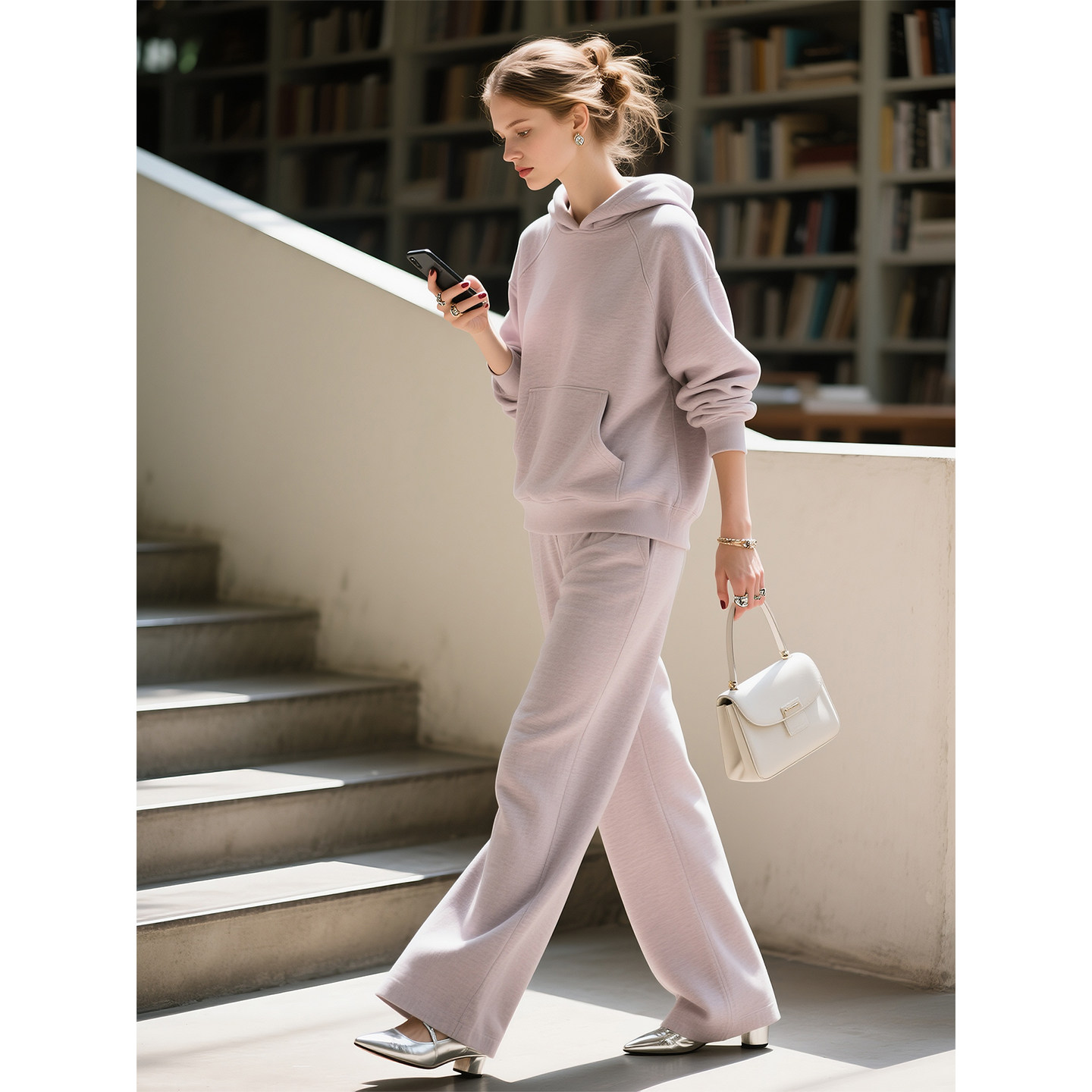 香芋紫连帽卫衣套装女2026年春季新款休闲上衣阔腿裤运动风两件套,女装/女士精品,时尚套装,淘宝优惠券,粉丝福利购,淘宝优惠卷