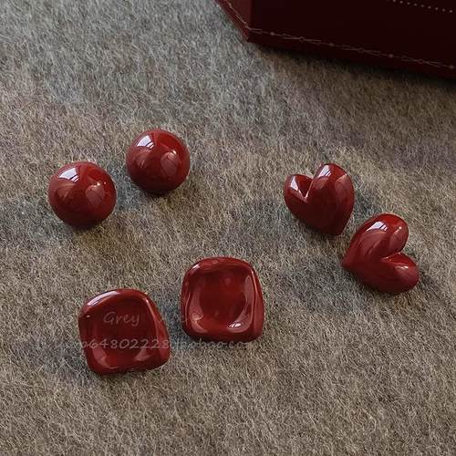 显白安可拉红珍珠耳钉女复古气质高级感耳环轻奢设计感新款耳饰