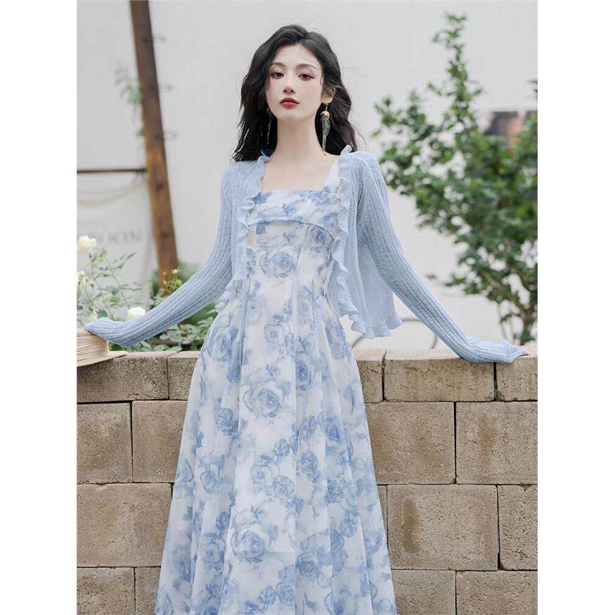 三亚沙滩裙夏女装法式浪