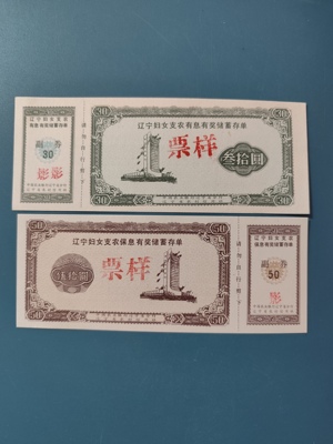 票样:辽宁妇女支农存单套票 怀旧收藏历史文化礼品摆件