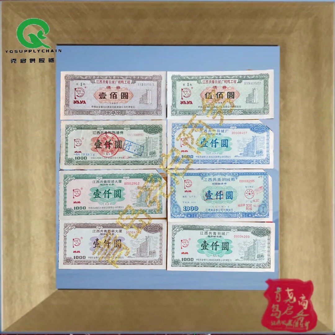 著名鸭鸭羽绒服上市公司维科股份稀少大套票 金融票证商务礼品