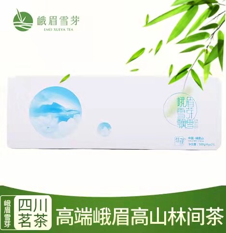 峨眉雪芽 2022新茶飘雪慧欣100g茉莉花茶铁盒小袋 装    简易装怎么看?