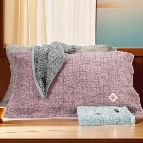 金号枕巾加大加厚精梳棉