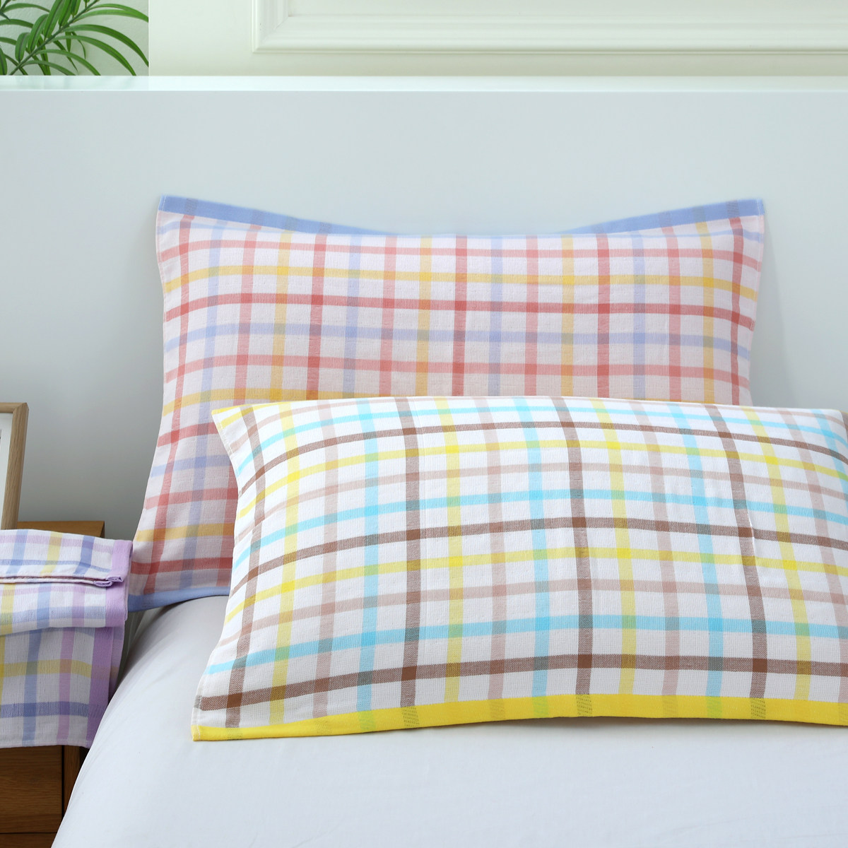 金号依诗家枕巾纱布毛圈组合