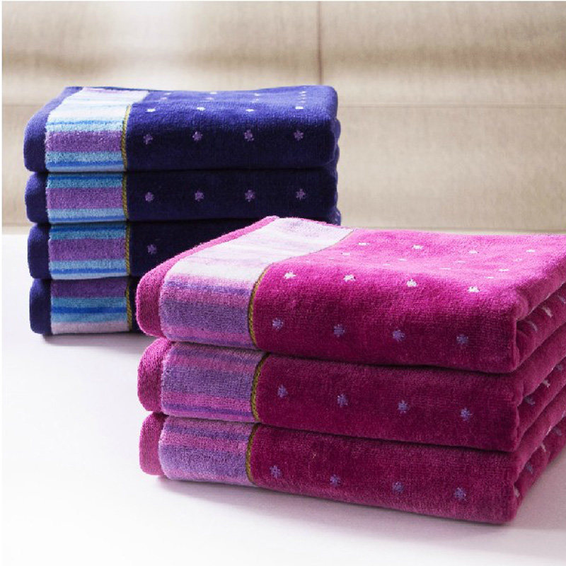 金号纯棉毛巾提缎割绒全棉洗脸面巾色彩浓郁花型简约 柔软吸水