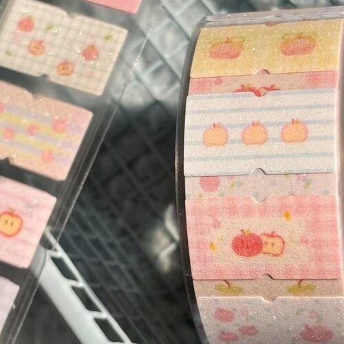 苹果星海闪砂卷卷贴手账标签贴纸