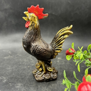 包邮古玩杂项 大公鸡 十二生肖之生肖鸡铜摆件 元宝鸡 装饰复古