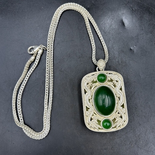 大清年制 双龙挂件 镂空 镶珠子款古典 铜装饰摆件复古 汉服吊坠