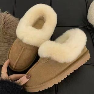 塔式 上新 羊毛领口雪地靴女士 2025秋季 跟高2.5cm